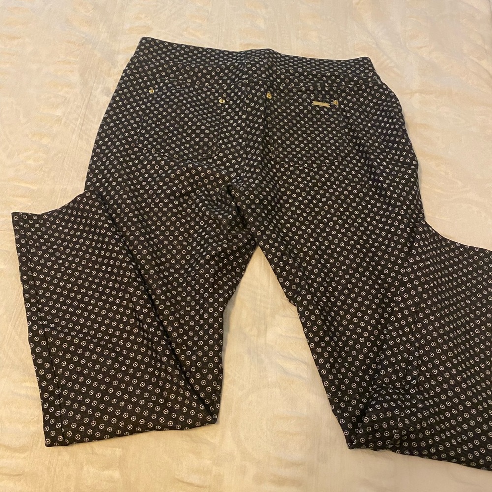 MK - Michael Kors Pull on Black and White Leggings